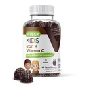 Gummie di ferro Viteey per bambini con vitamina C - Supporta energia, Formulazione delle cellule del sangue, Integratori di ferro per bambini dell'anemia del costruttore di sangue - Vegan, Gelatin Free, Gluten Free - Tasty Chewable Grape aromaed