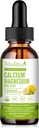 Calcio Magnesio Zinco Liquido con Vitamina D3, Magnesio Glycinate Plus Vitamina C K2| Integratore di Calcium ad alto assorbimento per Cuore e Bone| Gluten Free, senza zuccheri | 30 Serve | Limone Flavor