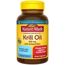 Natura fatta Assorbimento Superiore Krill olio 500mg con Astaxantina e Phospholipids, Omega 3 per il supporto di salute del cuore, Antartico Krill olio supplemento, 100 Softgels, 100 giorni di alimentazione
