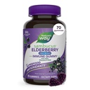 Sambucus Zero Zucchero Immune Gummies, Sostegno Immune Quotidiano*, Estratto di Mirtillo Nero, Vitamina C, Vitamina D3, Zinco, Senza Zucchero, Zucchero Alcol Libero, Dolci vegetali, 70 Gummies