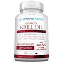 Approvato Scienza Krill olio - 2000mg Antartico Krill olio, 650mcg Astaxanthin - 260mg EPA, 160mg DHA - 60 Softgels - 1 mese di fornitura