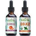 Perché non naturale vitamina B complesso e biologica vitamina D3K2 gocce liquide