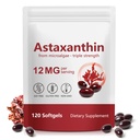 Astaxantina Integra 12mg, 120 Astaxantina Softgels, Premium As-taxantina Antiossidante Integratori con Attività Antiossidante, Supporta Occhio, Pelle, Immune, Joint, Circulation interna-4 Mese di fornitura