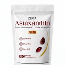 Zeria Astaxanthin 12mg, Integratori Antiossidanti Microalghe Naturali, Aiuta a proteggere le cellule da stress ossidativo, Firmness della pelle e elasticità, promuove pelle sana e occhi, 150 Softgels