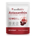 Integratori di astaxantina 12mg - 120 Softgels | Antiossidante Naturale Premium da Microalgae | Occhio, Pelle, Cervello, Giunto, Cuore e Assistenza Sanitaria Immune | Non OGM, Senza Glutine