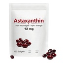 Astaxantina 12mg, 120 Softgels, Antiossidante ad alta resistenza con olio di cocco, Formula naturale, Alta assorbimento per il supporto della pelle e dell'occhio, Formula naturale, Non OGM, Gluten Free