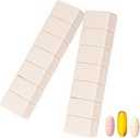 Organizzatore di pillole settimanali 2Pack,Extra Large 7 giorni Pill Cases Travel scatola di pillole giornaliera per olio di pesce, compresse di calcio Supplementi e altre pillole di vitamina