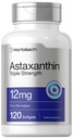 Horbäach Astaxanthin Supplement | 12mg | 120 Softgels | Triple Strength | da Microalgae | Non OGM & Gluten Free