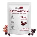 Daiasns Astaxanthin 12mg, Astaxantina Antiossidante Integratori Supporta Occhio, Giunto, Circolazione Interna e Salute Della Pelle - Non OGM, 120 Softgels - 4 Mesi di Alimentazione