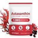 Integratori di astaxantina, 12mg Astaxantina naturale anti-invecchiamento Formula - Supporta occhi, Joint, Interno Circolazione & Skin Health, Non-Gluten OGM