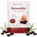 Astaxantina Supplementi, Astaxantina Antiossidante capsule, 180 Softgels, 24mg Ogni, 6 mesi di fornitura, da Microalgae, senza glutine, non OGM, Supporta un sano, bilanciato stile di vita
