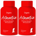 Advanced Bionetix 2 Pack Triple Strength AstaQuilTM Astaxanthin 12mg High Bioavailability Formula, 120 Softgels Organic Coconut Oil for Enhanced Absorption. Potente salute del cuore comune dell'occhio antiossidante