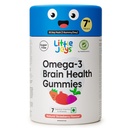 Piccole Gioie Omega-3 (DHA) Brain Gummies per bambini. 7-12 anni. 30 Day Pack. Integratori basati sulle piante Omega-3. Realizzato con Chicory Root Fiber per Gut Health. Multivitaminici ricchi. Niente Sugar.