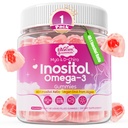 Myo-Inositol & D-Chiro Ideal 40:1, Inositol + Omega-3(3:1) Gummies, Equilibrio dell'ormone per le donne | Zucchero Inositol Gummies w/Omega 3 DHA:EPA (3:1), Integratore inositolo per la salute del ciclo, Vegan, 60 Ct