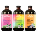 Serene Herbs Soursop Bitters Liquid, Bacche miste & Black Seed Triple Bundle – Organic Herbal Guanabana for Digestive Support & Immune Health – Vegan, Non-GMO – 48 oz (16 oz Ciascun), 3 Pack