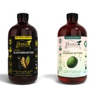 Black Seed & Soursop Bitters Bundle – 2 x 32 oz Bottiglie - 64-Day Supply – Vegan Organic Herbal Tonic per la salute digestiva & Total Wellness – No Sugar, Made in USA.