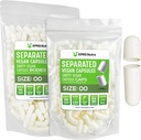 XPRS Nutra Vegan Size 00 Capsule Separati - 100 Contenitori Premium Capsule Vuoti Separati in Borse - 00 Pillole Vuoto per Integratore fai da te Riempimento (bianco)