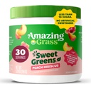 Stupefacente erba Sweet Greens e Superfoods polvere per la salute digestiva, Greens polvere, enzimi digestivi, probiotici, Spirulina, clorella, Peach Hibiscus, 30 Servings