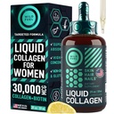 Peptidi di collagene liquido WILD FUEL con vitamine della biotina per la pelle e le unghie dei capelli - 30.000mcg Collage liquido per le donne e gli uomini Plus Biotina - Limone Flavor, fino a 2-Month - 2 oz
