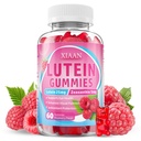 Lutein e Zeaxanthin Supplementi, Lutein Gummies con Zeaxanthin, Vitamins A, C, E, Bilberry, Astaxanthin per Vision Health & Eye Strain, Sugar-Free/Vegan, Raspberry Flavor 60 Count