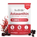 Integratori di Astaxanthin |120 Softgels, alimentazione di 4 mesi | Integratori di antiossidante Premium Astaxanthin | Fonte di microalghe fresche | Supporta occhio, Joint, Circulation interna, Salute della pelle