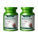 2 Bottiglie Astaxantina 6 mg, Premium Astaxantina Supplemento con attività antiossidante, Supporta Occhio, Pelle, Giunto e Salute del sistema immunitario. Fresco Microalgae Source, Non OGM, senza glutine - 120 softgels