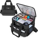 Borsa medica isolata Trunab con divisori regolabili, forniture di medicinali Borsa per la casa, viaggio, campeggio, borsa vuoto - design brevettato, nero