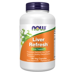 NOW Foods Supplements, Liver RefreshTM con estratto di cardo al latte e miscela Herb-Enzyme unica, 180 capsule di Veg