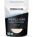 Terrasoul Superfoods Organic Psyllium Husk Powder, 1 Lb - Superfine Texture | Purezza 99% | Perfetto per la cottura senza glutine | No Pane viola