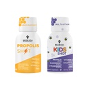 Bee and You Propolis Shot and Kids Shot Bundle, Natural Propolis Shot Supplement, Antiossidanti, Vitamina C, VIT D3, Zinc, Succo d'arancia, miele crudo 2 * 12 bottiglie