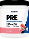 Nutricost Pre-Workout Powder (Watermelon Candy) 30 Serve - OGM-Free, Gluten-Free, Vegetariano