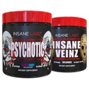 Psicotico, e Insane Veinz, Pre Workout Stack (Gummy Candy e non aromatizzato)