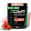 Pre JYM Stim Free Watermelon Strawberry Pre-Workout Powder, Creatina, No Caffeina, Citrulline, Betaine, BCAA, Taurina, Alpha-GPC, Huperzine, 30 Servings