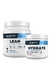 Labs trasparenti Pre-allenamento (30 Serve, lampone blu) & polvere di elettroliti di Hydrate (40 Serve, Punch tropicale)