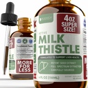 Rejuvica Health Active Milk Thistle 4oz XL Super Size - Advanced Milk Thistle Seed Liquid Extract Drops - May Support The Liver - Vegan Sugar Free Non OGM Tincture