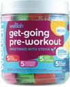 Wellah Get-Going Pre-Workout Variety Pack (20 Stick Pack) - 200 mg Caffeina naturale, Stevia-Sweetened, con Citrulline Malate e L-Theanine, & 1000mg di Beta-Alanine