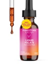 Gocce di Folato Liquido di Cicogna Rosa – 5-MTHF Methylfolate B9 Vitamina | Liquido Folic Acid alternativa per le donne | Folato Prenatale, Non OGM, Vegan, Sublingual Methylfolate Supplement | 2 fl oz