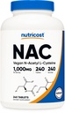 Nutricost N-Acetyl L-Cysteine (NAC) 1000 mg, 240 compresse vegane - OGM Free, Gluten Free, Integratore Vegetariano