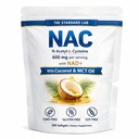 Il laboratorio standard NAC 600mg con NAD+ Complesso giornaliero, N-Acetyl Cysteine Supplement Capsule, Antiossidante Formula di supporto, Vegan, Non OGM, Gluten Free, 300 Softgels