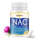 NAC Supplemento N-Acetyl Cysteine | High Dose NAC 1000mg per fegato Focused | N-Acetyl-L-Cysteine con latte Thistle & Glutathione | NAC Capsule 90-Count Vegan