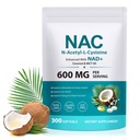 AIQIUSHA NAC Supplemento 600mg, N-Acetyl Cysteine Softgels con olio di cocco & MCT, supporto giornaliero di benessere, non OGM, senza glutine, 300 Softgels