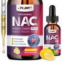 Supplemento N-Acetyl Cysteine Drops, N Acetyl Cysteine 600mg con Glutathione, Resveratrolo & Zinc per adulti e bambini fegato polmonare Immune & Skin Health, Limone 2 Fl Oz