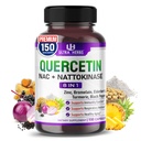 Integratore di quercetina con Bromelain, Vitamina C e Zinco, Nattokinase, NAC, Elderberry, Elderberry | 8 in 1 Complesso Antiossidante Ultra per la Salute Immune | 150 capsule