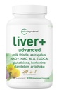 Liver Advanced+, 240 Capsule Veggie | 20-in-1 Complesso con cardo Latte, Dandelion, NAD, NAC, ALA, TUDCA, Glutathione, Artichoke, Turmeric, & Astragalus | Non-GMO, Gluten Free