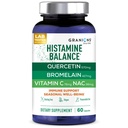 Granions Histamine Balance Complex - Quercetin con Bromelain, NAC e Vitamina C - D-Hist Stagionale blocco istamina e supporto immunitario per adulti e bambini - 60 capsule vegan