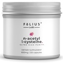 FOLIUS LABS Clean Label N-Acetyl L-Cysteine (NAC) 600mg Supplemento – polmoni e supporto respiratorio – Assistenza sanitaria immunitaria – 120 Veg Capsule