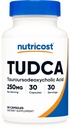 Nutricost Tudca 250mg, 30 capsule (acido tauroursodeoxycholic) - senza glutine, non OGM