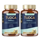 Totaria 2 Pacchetti TUDCA 1000mg Supporto per fegato Supplemento con cardo al latte, NAC, ALA, 80% Silymarin, 15-in-1 Sale Bile Extra Forza
