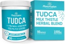 Flora Fusion Dr. Miller's TUDCA con estratto di cardo al latte, 1000 mg per porzione, supplemento di pulizia del fegato e della vescica, Supporta la funzione del fegato, 90 capsule (alimentazione di 45 giorni)