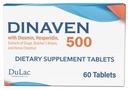 Dulac Dinaven 500, Micronized Diosmin Hesperidin Integratore alimentare 1000mg per porzione, Estratto di castagne di cavallo, Estratto di ginestra di macellaio & estratto di uva rossa, Supporto per Circolazione delle gambe, 60 compresse, Made in Italy